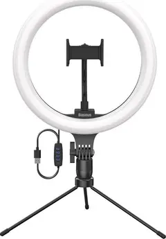 Baseus LED Selfie CRZB10-A01 + Mini statyw czarny - Lampa pierścieniowa - Morele.net