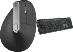 Logitech MX Vertical Ergonomic (910-005448) + MX Keys S Bezprzewodowa Graphite US (920-011587) - Mysz - Morele.net