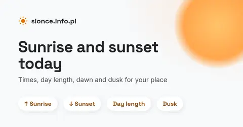 slonce.info.pl – sunrise and sunset times and day length